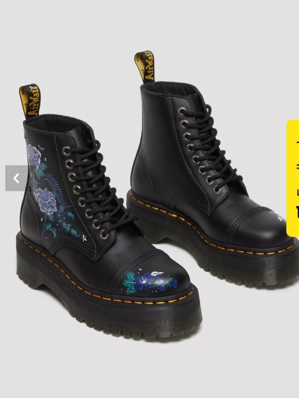 Dr. Martens Mystic Floral Leather Platform - Picture 3 of 5